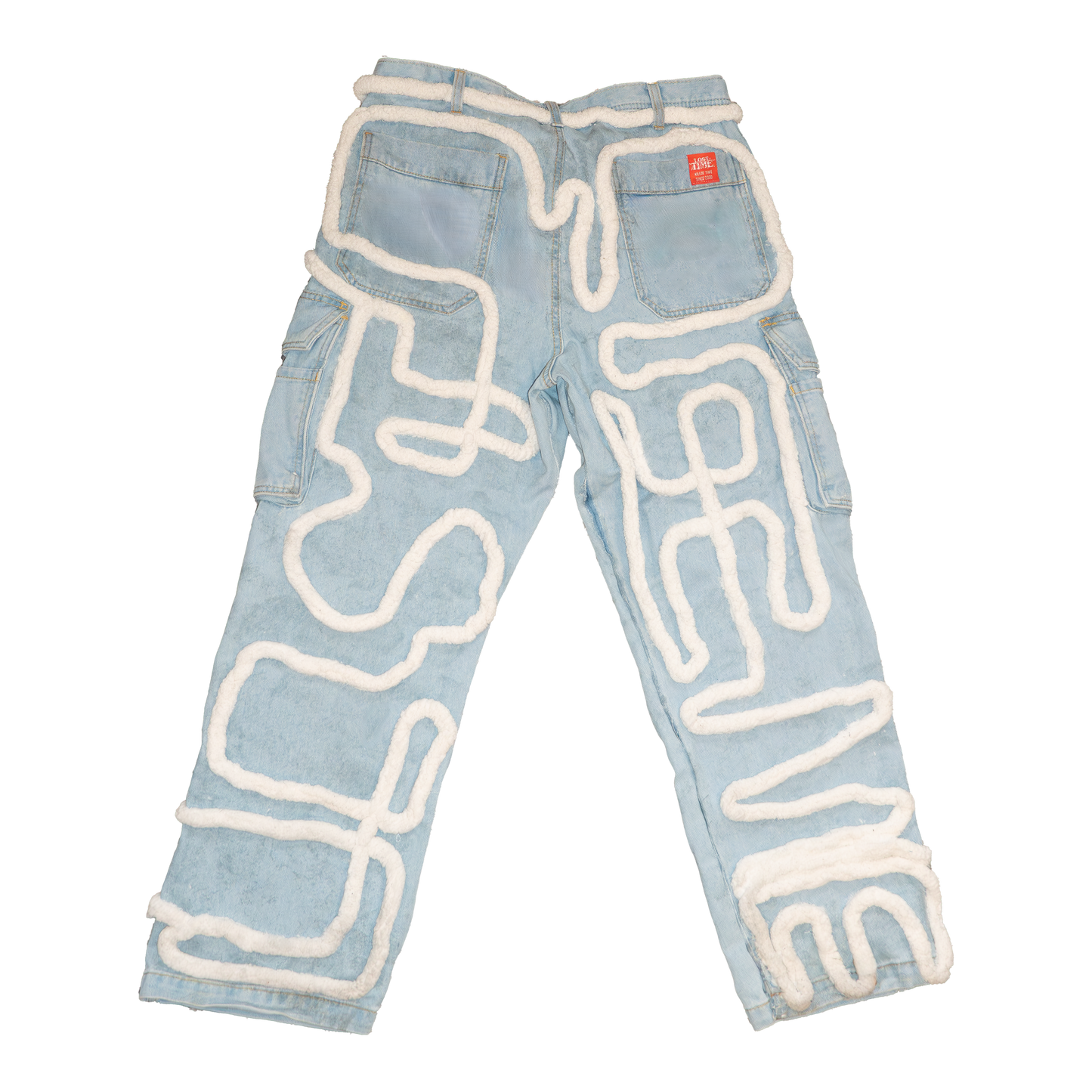 BLUE "LOST TIME" SCRIBBLE JEANS