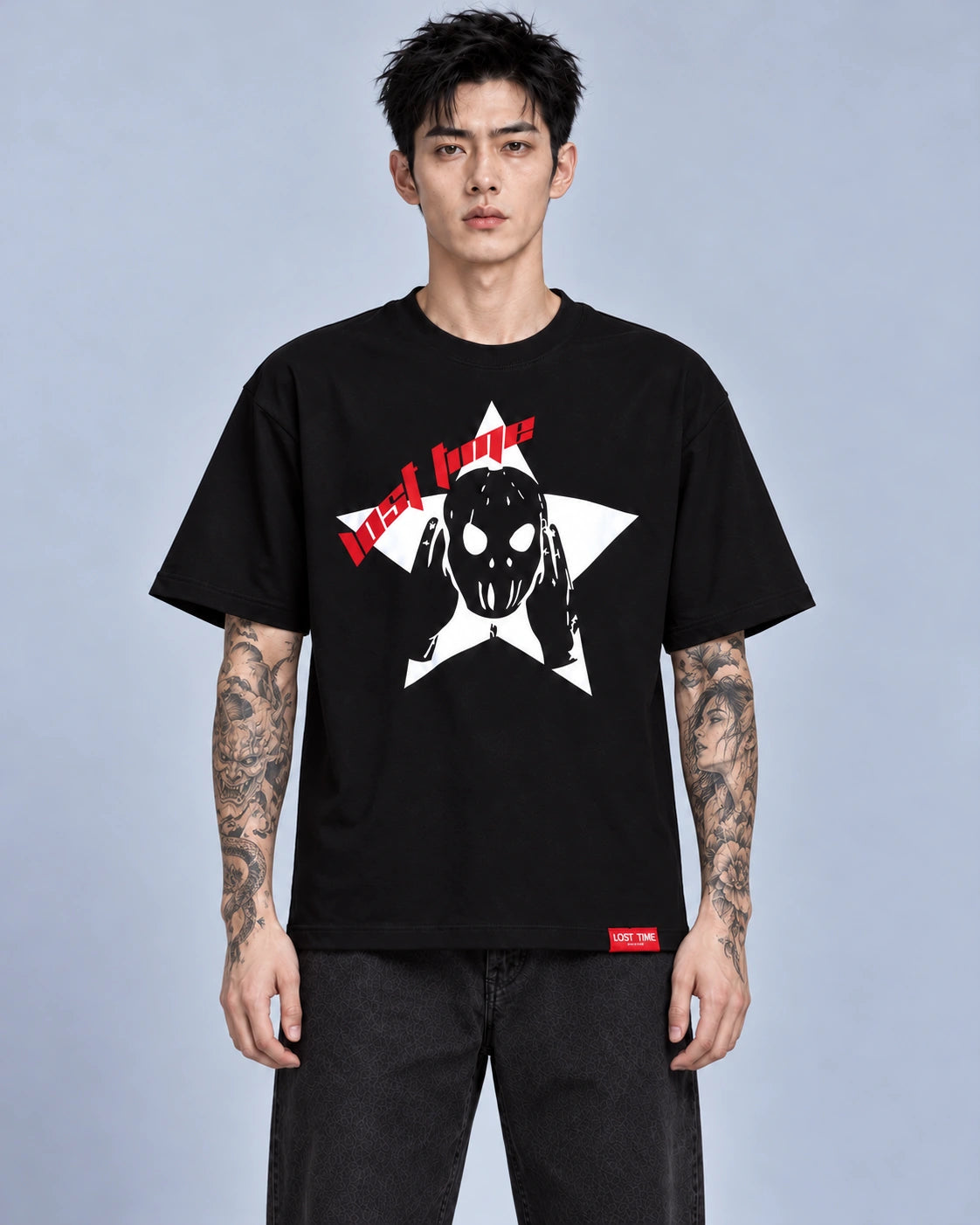 Model wearing Hockey Tee