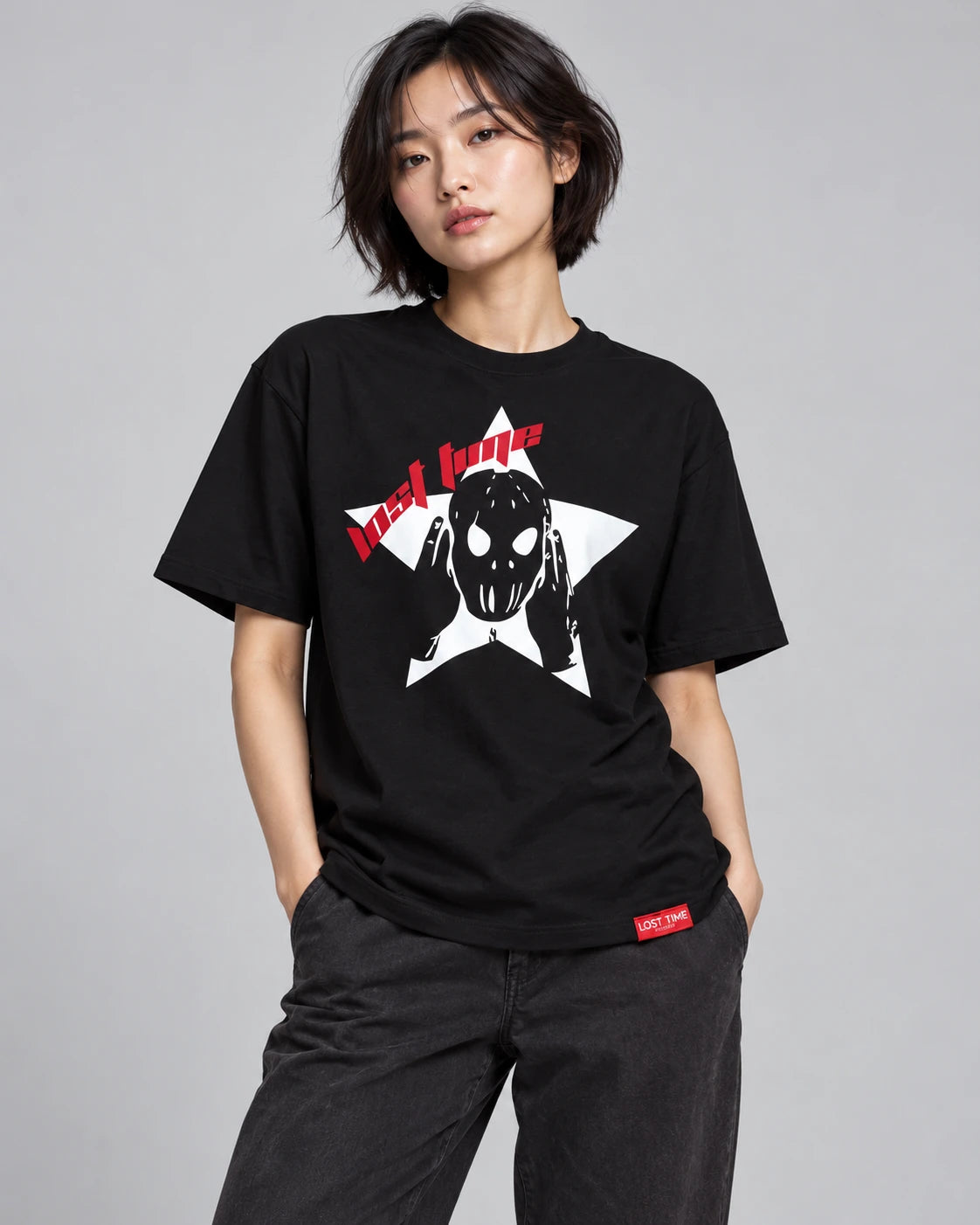 Model wearing "HOCKEY" TEE