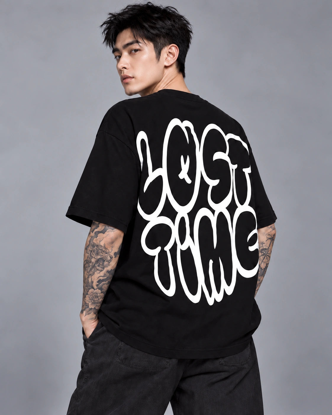 Model wearing Graffiti Tee